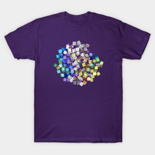 Confetti Plaids Party Rainbow Strong Cobalt T-Shirt